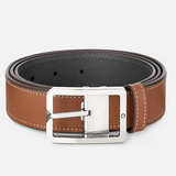 Montblanc 131164 Belt Vintage Palladium Reversible Tan/Grey D