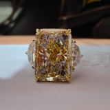 18K Two-Tone 10.07ctw Diamond Solitaire Ring