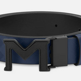 Montblanc 198648 M Buckle Extreme 3.0 Blue/Plain Black 35 MM Belt