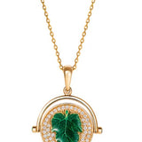 14K Yellow Gold ctw Diamond Pendant Necklace