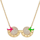 14K Yellow Gold 0.61ctw Diamond Pendant Necklace