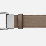 Montblanc 198638 Horseshoe Buckle Saffiano Printed Reversible Leather Belt