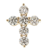 18K Yellow Gold 3.05ctw Diamond Cross Pendant