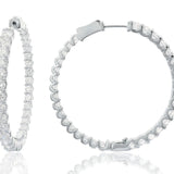 18K White Gold 7.75ctw Hoops Earrings