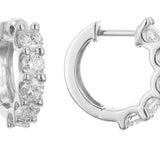 18K White Gold 2.02ctw Hoops Earrigs