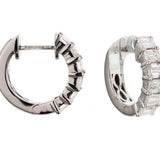 18K White Gold 1.20ctw Hoops Earrings