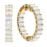 18K Yellow Gold 9.60ctw Hoops Earrings