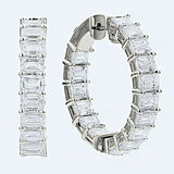 18K Yellow Gold 9.60ctw Hoops Earrings