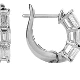 18K White Gold 2.00ctw Hoops Earrings