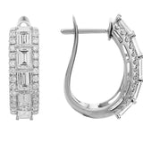 18K White Gold 2.10ctw Hoops Earrings