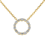 18K Yellow Gold 1.50ctw Diamond Pendant Necklace