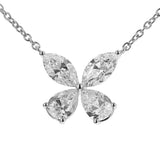18K White Gold 0.94ctw Diamond Pendant Necklace