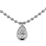 18K White Gold 0.72ctw Diamond Pendant Necklace