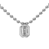 18K White Gold 0.52ctw Diamond Pendant Necklace