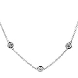 18K White Gold 3.20ctw Diamond Charm Necklace