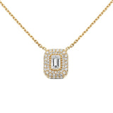 18K Yellow Gold 0.40ctw Diamond Pendant Necklace