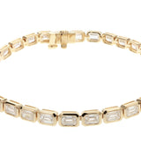 18K Yellow Gold 10.10ctw Diamond Bangle
