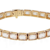 18K Yellow Gold ctw Diamond Bead Bracelet
