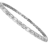 18K White Gold 2.50ctw Diamond Bangle