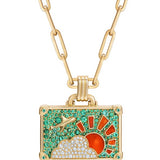 14K Yellow Gold 0.41ctw Diamond Pendant Necklace