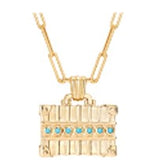 14K Yellow Gold ctw Diamond Pendant Necklace