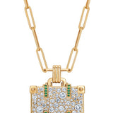 14K Yellow Gold 1.40ctw Diamond Pendant Necklace