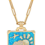 14K Yellow Gold 0.14ctw Diamond Pendant Necklace