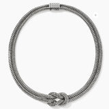 Sterling Silver Spear Flex Cuff Choker Necklace