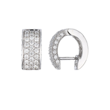 18K White Gold 1.25ctw Hoops Earrings