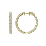 18K Yellow Gold 3.75ctw Hoops Earrings