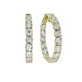 18K Yellow Gold 2.50ctw Hoops Earrings