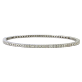 18K White Gold 2.65ctw Diamond Bangle Bracelet