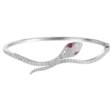18K White Gold 1.49ctw Diamond Bangle