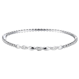 18K White Gold 0.45ctw Diamond Bangle Bracelet