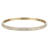18K Yellow Gold 2.44ctw Diamond Bangle