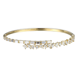 18K Yellow Gold 4.89ctw Diamond Bangle