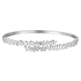 18K White Gold 4.10ctw Diamond Bangle