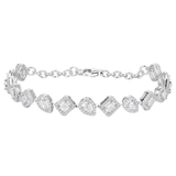 18K White Gold 3.29ctw Diamond Bangle