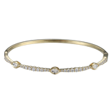 18K Yellow Gold 2.56ctw Diamond Bangle