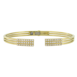 18K Yellow Gold 0.57ctw Diamond Bangle