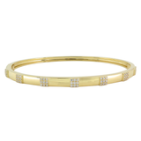 18K Yellow Gold 0.49ctw Diamond Bangle Bracelet