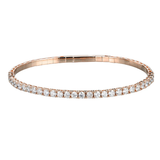 18K Rose Gold 3.20ctw Diamond Bangle