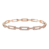 18K Rose Gold 1.01ctw Diamond Bangle Bracelet