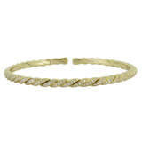 18K Yellow Gold 0.49ctw Diamond Bangle