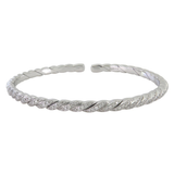 18K White Gold 0.48ctw Diamond Bangle
