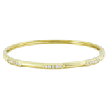 18K Yellow Gold 0.35ctw Diamond Bangle