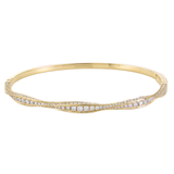18K Yellow Gold 1.19ctw Diamond Bangle