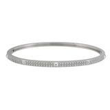18K White Gold 0.90ctw Diamond Bangle