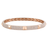 18K Rose Gold 1.58ctw Diamond Bangle
