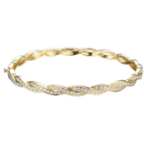 18K Yellow Gold 1.02ctw Diamond Bangle Bracelet